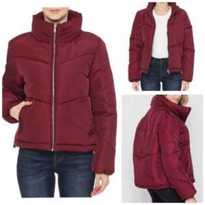 NWT Burgundy Red Puffy Winter Coat Jacket